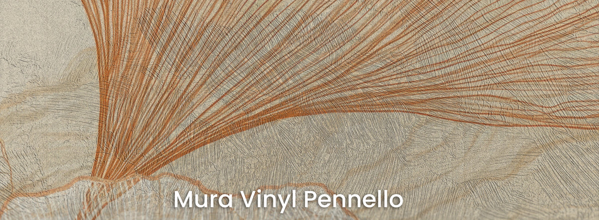 SANDSTONE STRATA na podłożu Mura Vinyl Pennello – widoczne pociągnięcia pędzla