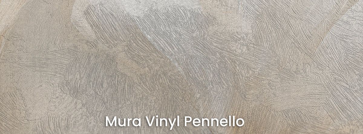 SATIN SWAY on Mura Vinyl Pennello – brushstrokes on beige and white