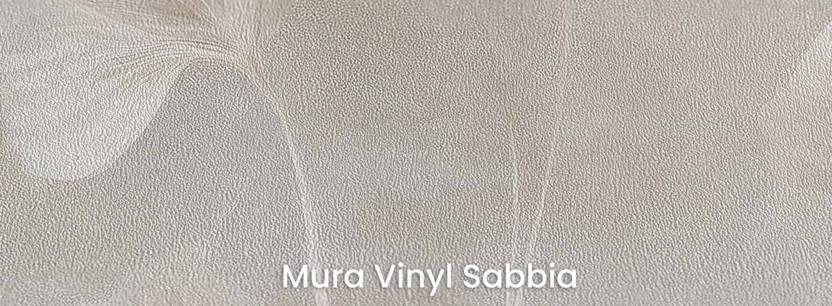 SELENITE sur le support Mura Vinyl Sabbia – texture granuleuse au bord d'un éventail blanc