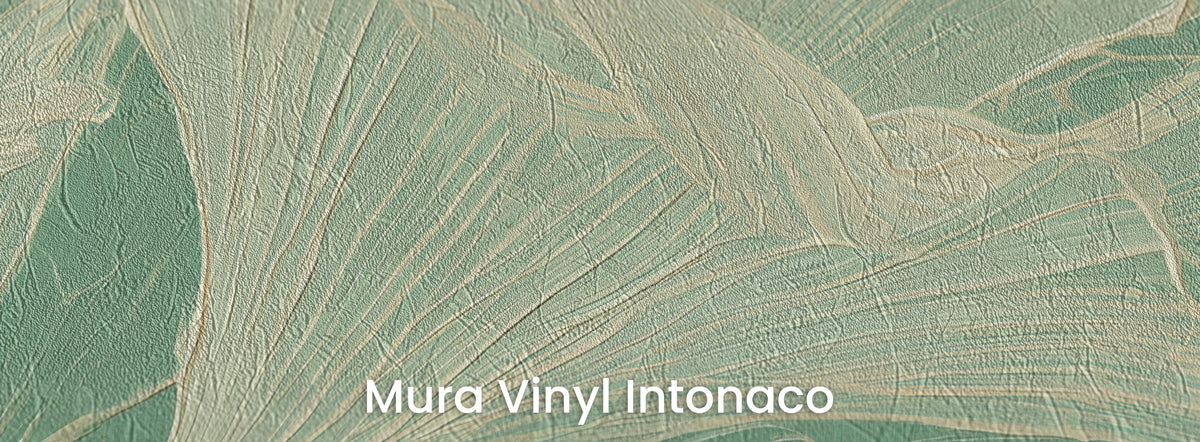 SILK LASSO auf Mura Vinyl Intonaco – Reibeputz-Struktur auf jadegrünem Grund