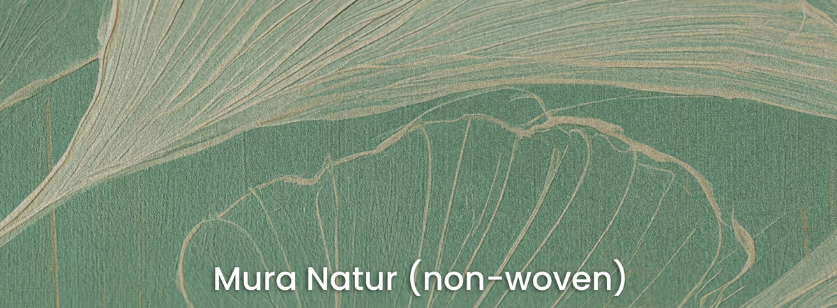 SILK LASSO auf Mura Natur – mattes Vlies unter der Kontur des durchscheinenden Blattes