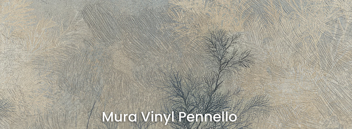 SLATE HEATH na podłożu Mura Vinyl Pennello – widoczne pociągnięcia pędzla