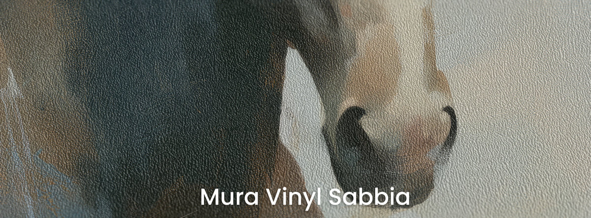 SMOKE AND UMBER na podłożu Mura Vinyl Sabbia – wyrazista faktura grubego ziarna piasku