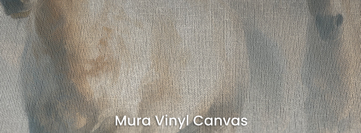 SNOW DRIFTERS na podłożu Mura Vinyl Canvas – mleczny błękit na fakturze naturalnego płótna