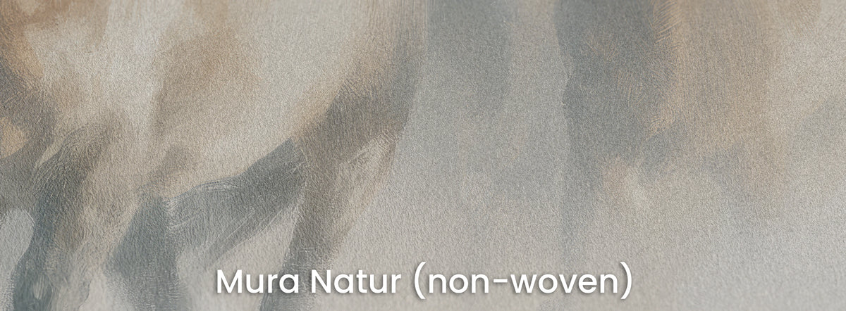 SNOW DRIFTERS na podłożu Mura Natur – piaskowy beż i biel na matowej włókninie