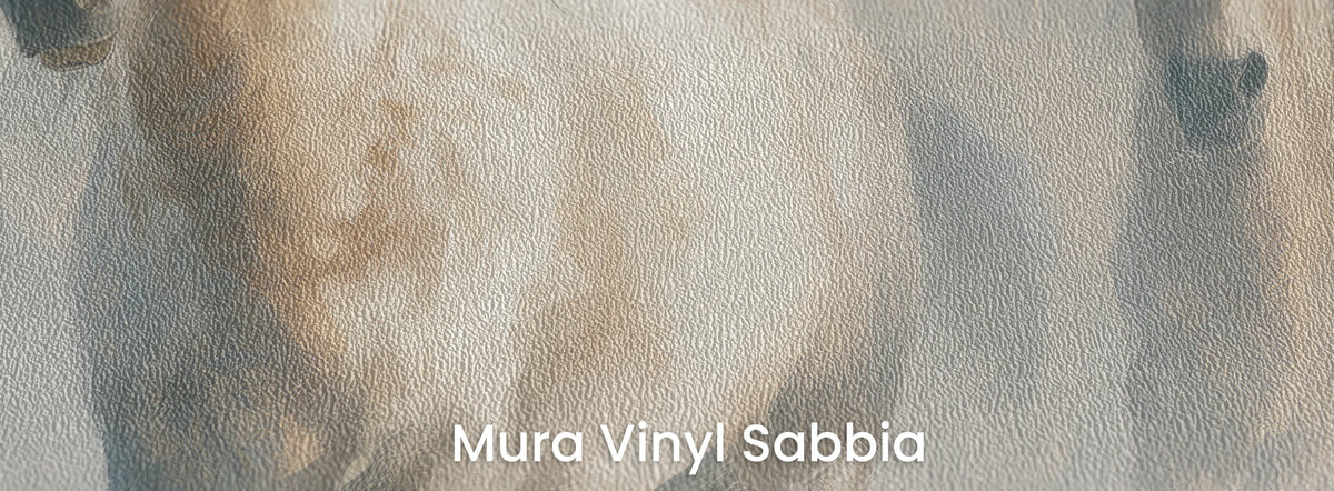 SNOW DRIFTERS na podłożu Mura Vinyl Sabbia – wyrazista faktura grubego ziarna piasku