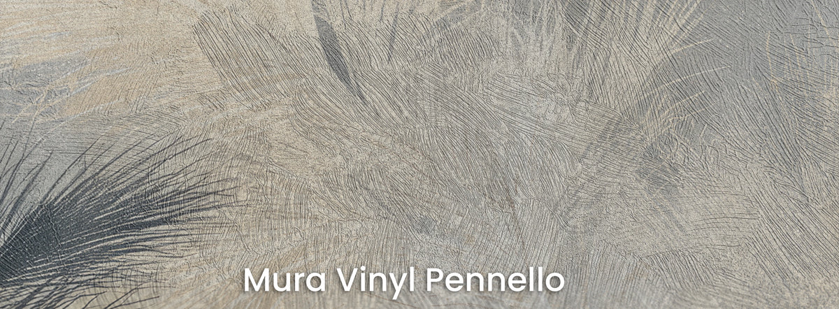 SPECKLED FROND na podłożu Mura Vinyl Pennello – widoczne pociągnięcia pędzla
