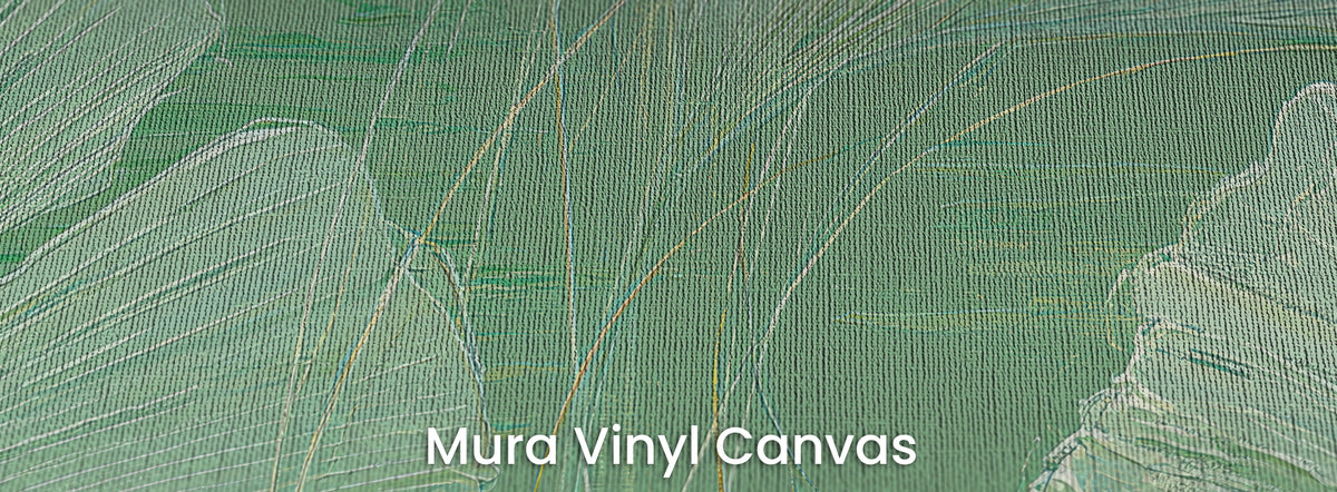 STILL POND sur support Mura Vinyl Canvas – trame de toile sous les feuilles peintes