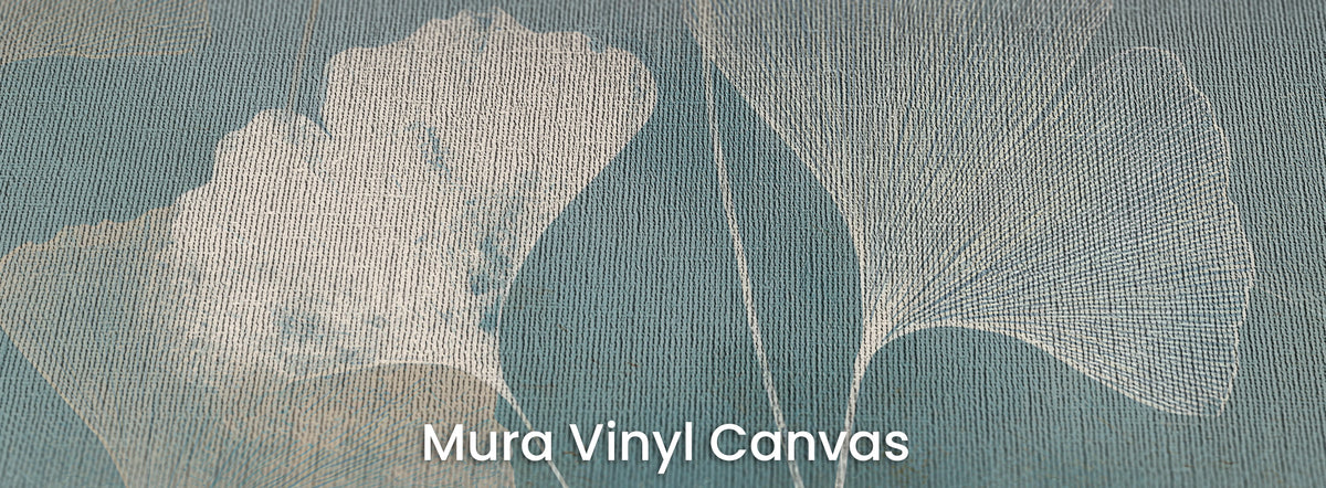 TALC AND TEAL sobre el soporte Mura Vinyl Canvas – trama del lienzo