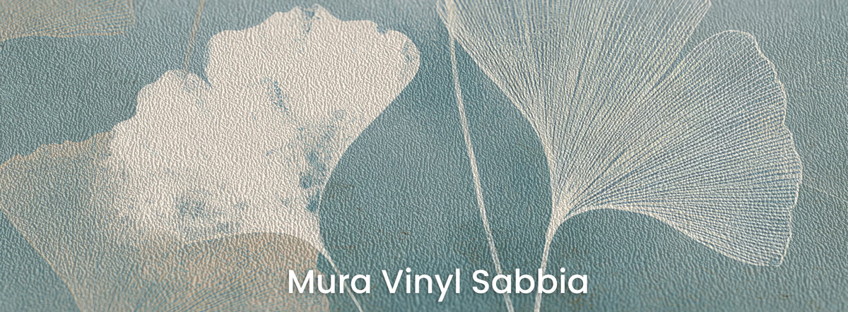 TALC AND TEAL sobre el soporte Mura Vinyl Sabbia – grano de arena