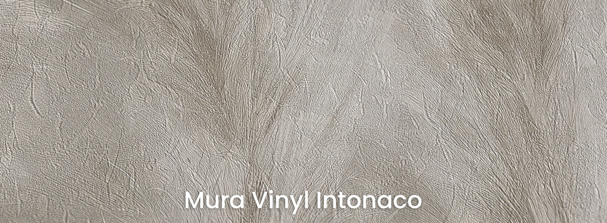 THROUGH MUSLIN auf dem Trägermaterial Mura Vinyl Intonaco – Reibeputz-Struktur