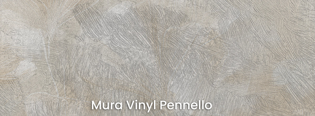 TRACERY on Mura Vinyl Pennello – brush texture on cream leaves