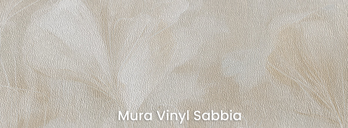 TRACERY on Mura Vinyl Sabbia – grainy texture on the ginkgo fans
