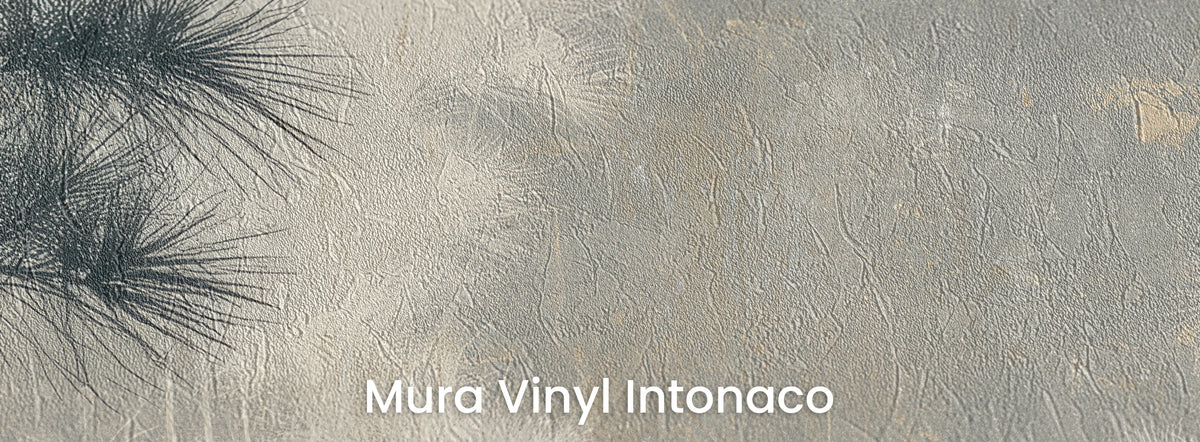 TWIN SENTRIES auf dem Trägermaterial Mura Vinyl Intonaco – Reibeputz-Struktur