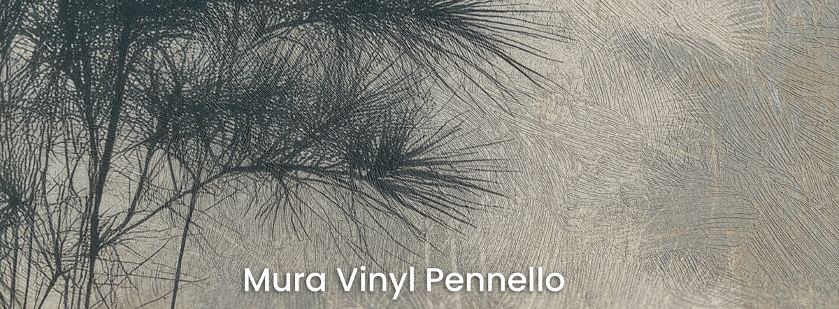 TWIN SENTRIES auf dem Trägermaterial Mura Vinyl Pennello – sichtbare Pinselstriche