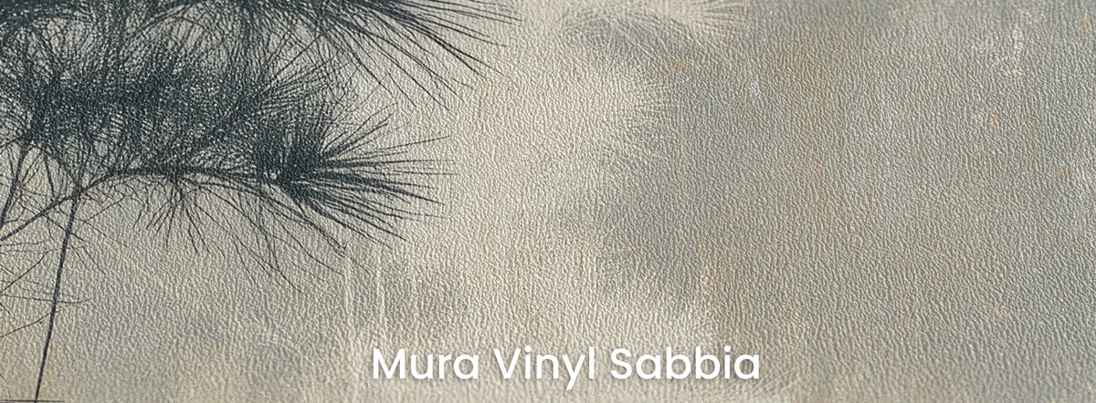 TWIN SENTRIES auf dem Trägermaterial Mura Vinyl Sabbia – grobe Sandkörnung