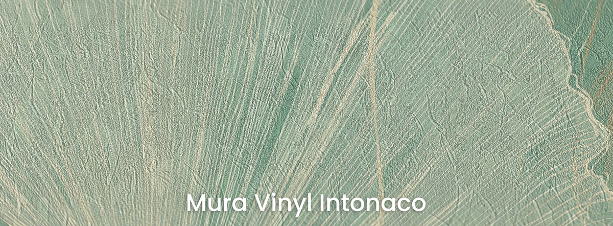 UNDERCURRENT auf Mura Vinyl Intonaco – Reibeputz-Struktur in durchscheinenden Blättern
