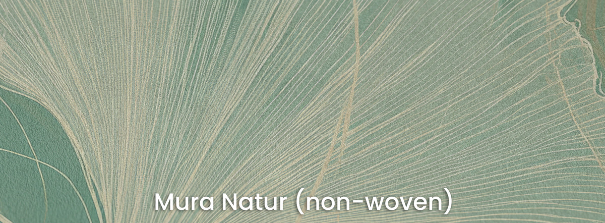 UNDERCURRENT auf Mura Natur – mattes Vlies unter den Blattadern des cremefarbenen Fächers