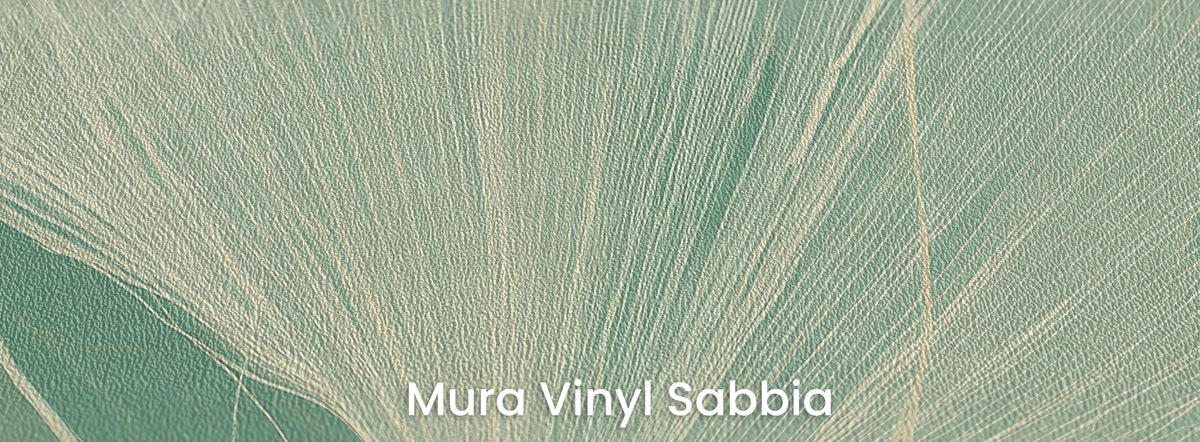 UNDERCURRENT auf Mura Vinyl Sabbia – körnige Sandstruktur auf dem hellen Blattfächer