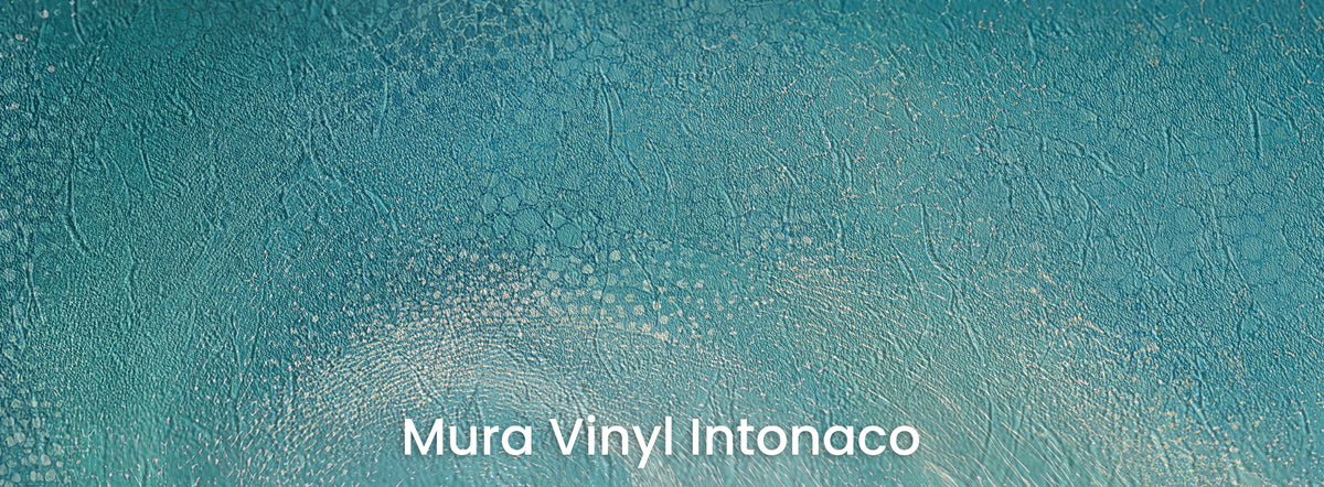 UNDERTOW sul supporto Mura Vinyl Intonaco: spirale di puntini sulla struttura dell'intonaco frattazzato