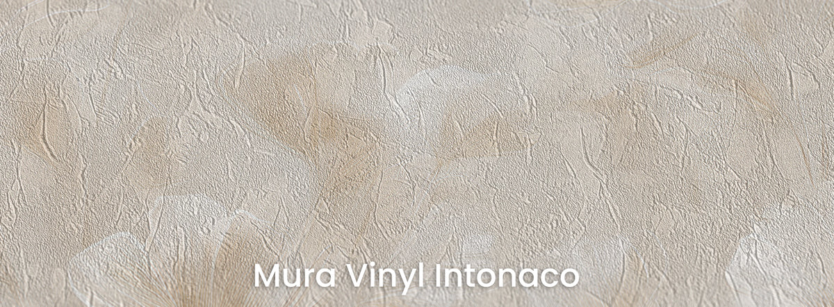 UPDRAFT auf Mura Vinyl Intonaco – Reibeputz-Struktur zwischen hohen Stielen