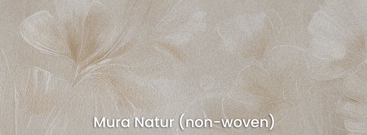 UPDRAFT auf Mura Natur – mattes Vlies mit dünnen weißen Umrissen
