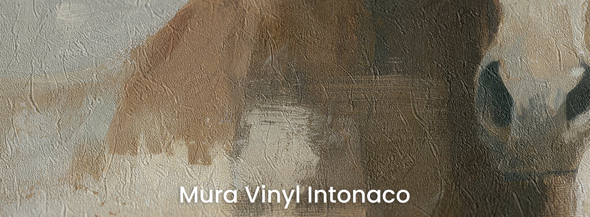 WHITE BLAZE na podłożu Mura Vinyl Intonaco – brązowe pasma na fakturze tartego tynku