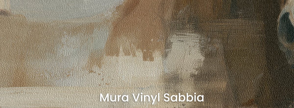 WHITE BLAZE na podłożu Mura Vinyl Sabbia – beż i brąz na wyrazistej fakturze grubego ziarna piasku