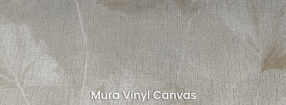 WHITE LATTICE na podłożu Mura Vinyl Canvas – płócienna faktura pod białymi łodyżkami