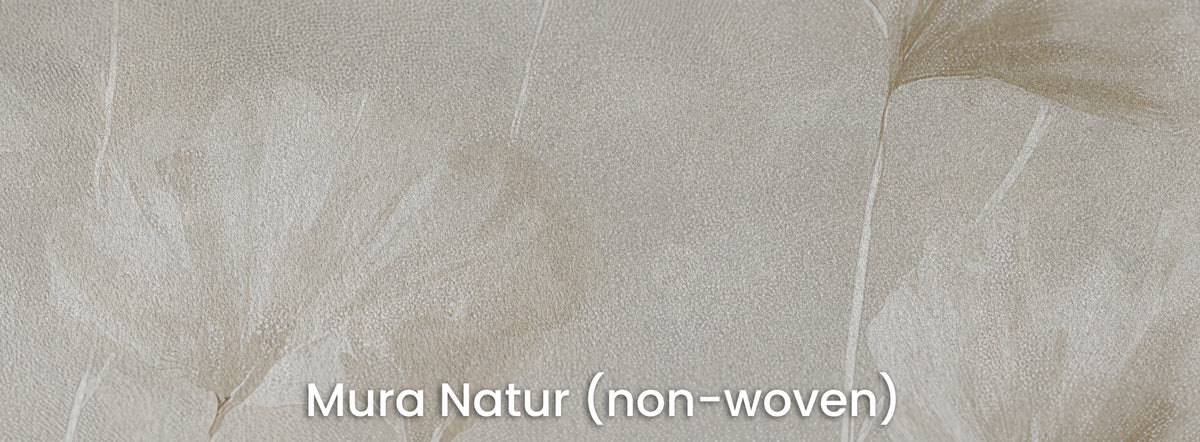 WHITE LATTICE na podłożu Mura Natur – matowa włóknina pod siecią jasnych linii