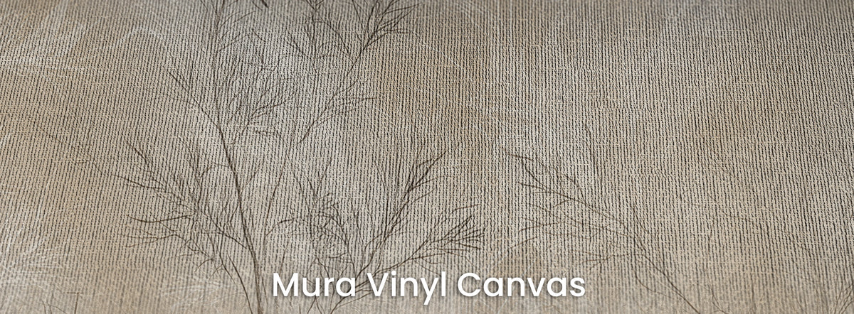 WILLOW SCREEN na podłożu Mura Vinyl Canvas – płócienna faktura pod rysunkiem krzewów
