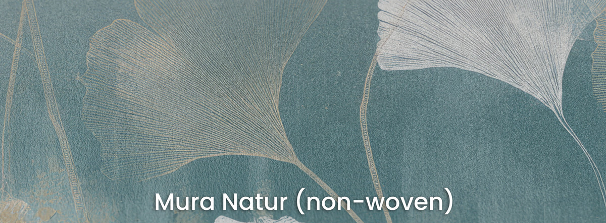 WINDBLOWN GINKGO na podłożu Mura Natur – matowa włóknina
