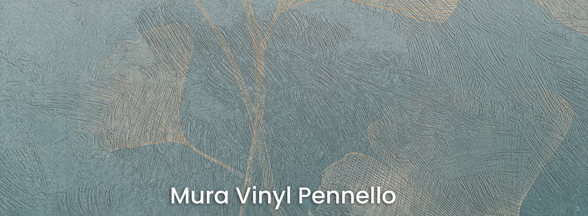 WINDBLOWN GINKGO na podłożu Mura Vinyl Pennello – ślady pędzla