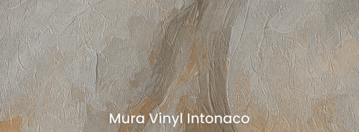 WINDSWEPT MANE sobre el soporte Mura Vinyl Intonaco – mechones de crin sobre textura de revoco fratasado