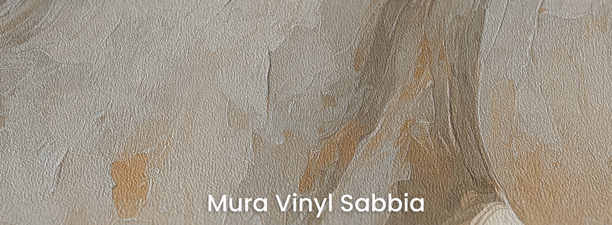 WINDSWEPT MANE sobre el soporte Mura Vinyl Sabbia – textura marcada de grano grueso de arena
