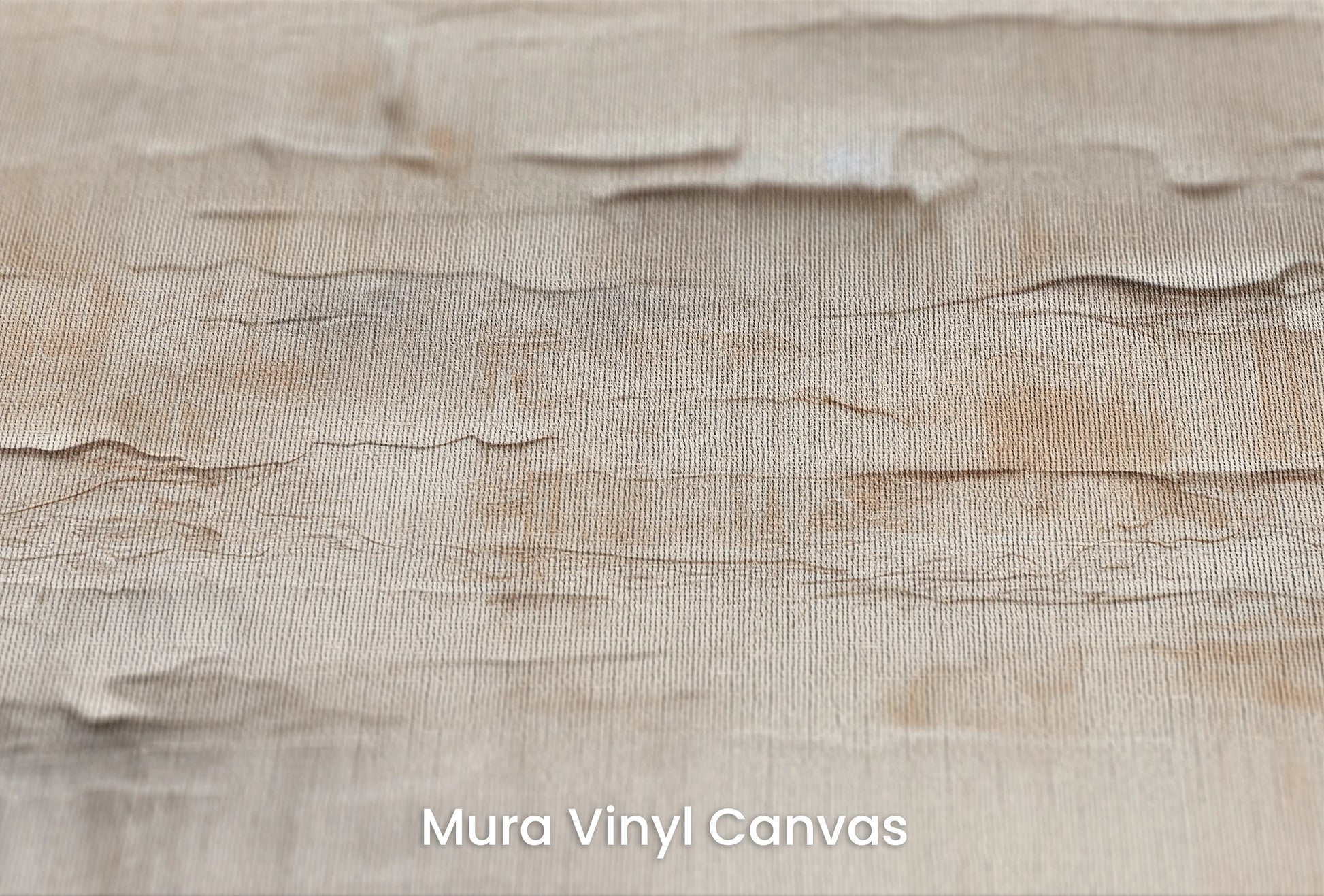 Zbliżenie na artystyczną fototapetę o nazwie Whispering Layers na podłożu Mura Vinyl Canvas - faktura naturalnego płótna.