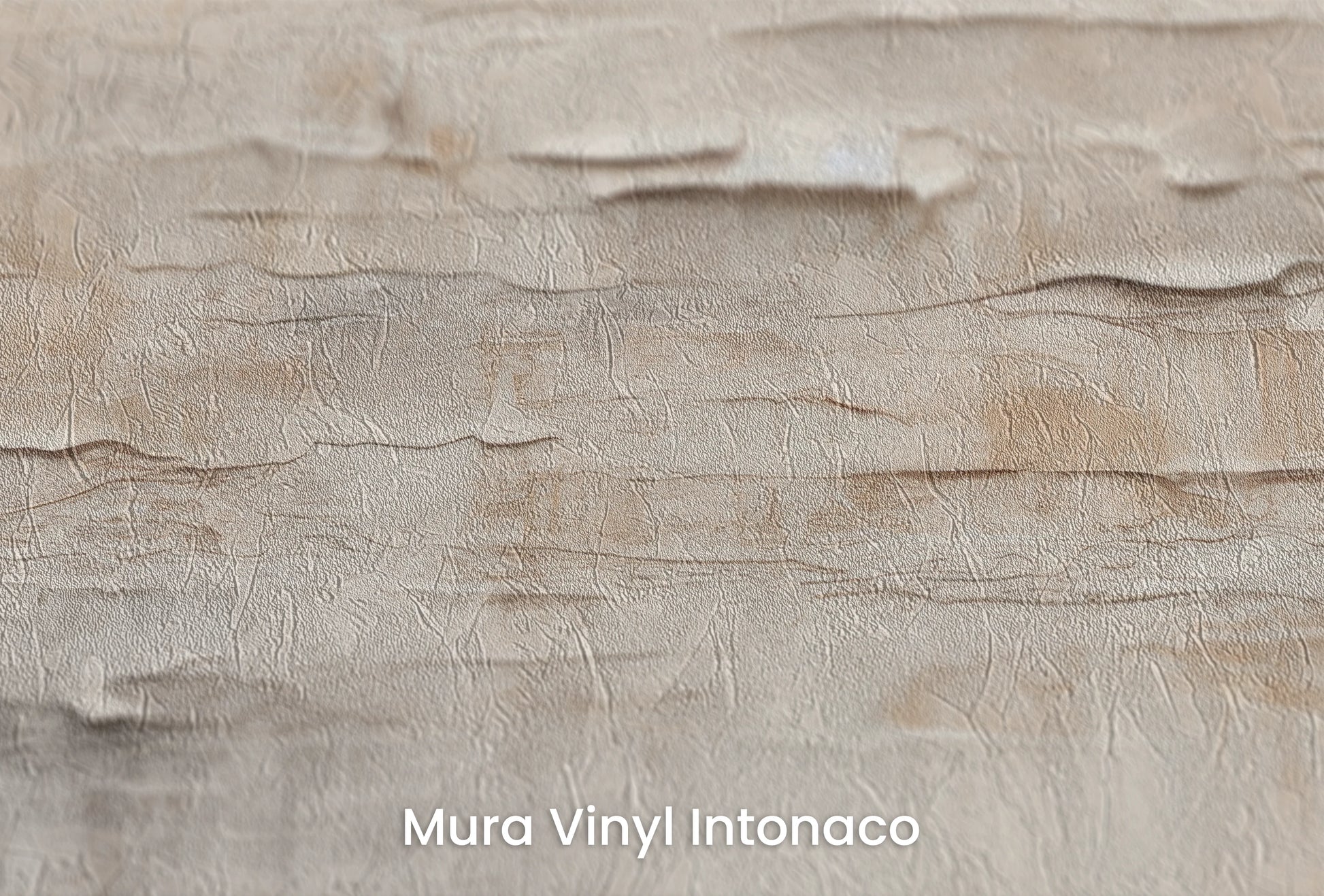 Zbliżenie na artystyczną fototapetę o nazwie Whispering Layers na podłożu Mura Vinyl Intonaco - struktura tartego tynku.