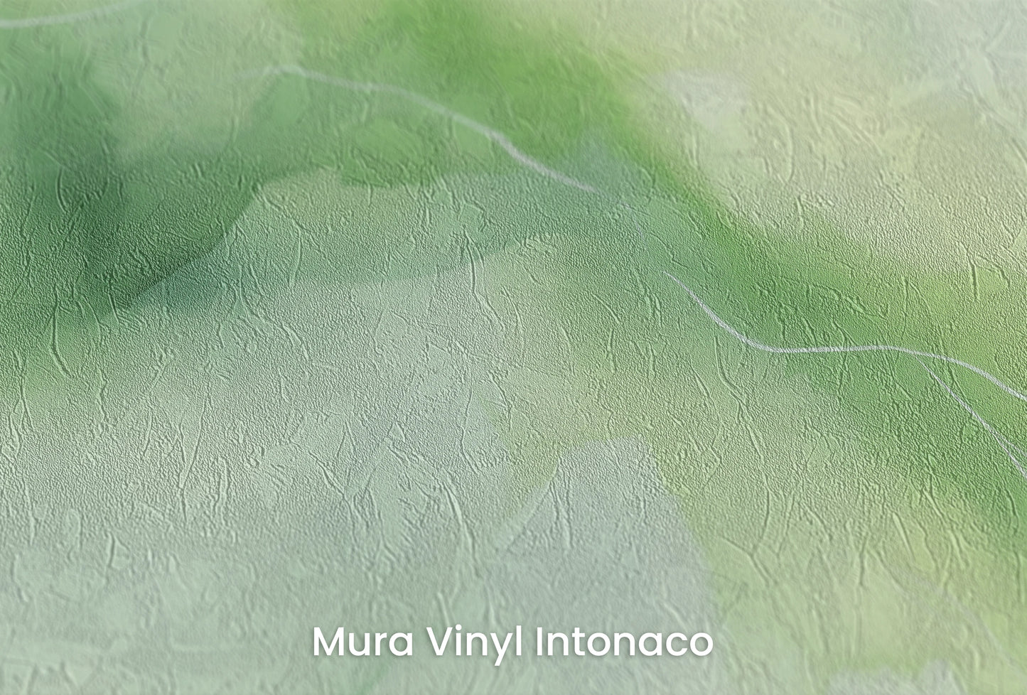 Zbliżenie na artystyczną fototapetę o nazwie Mglisty Poranek #3 na podłożu Mura Vinyl Intonaco - struktura tartego tynku.
