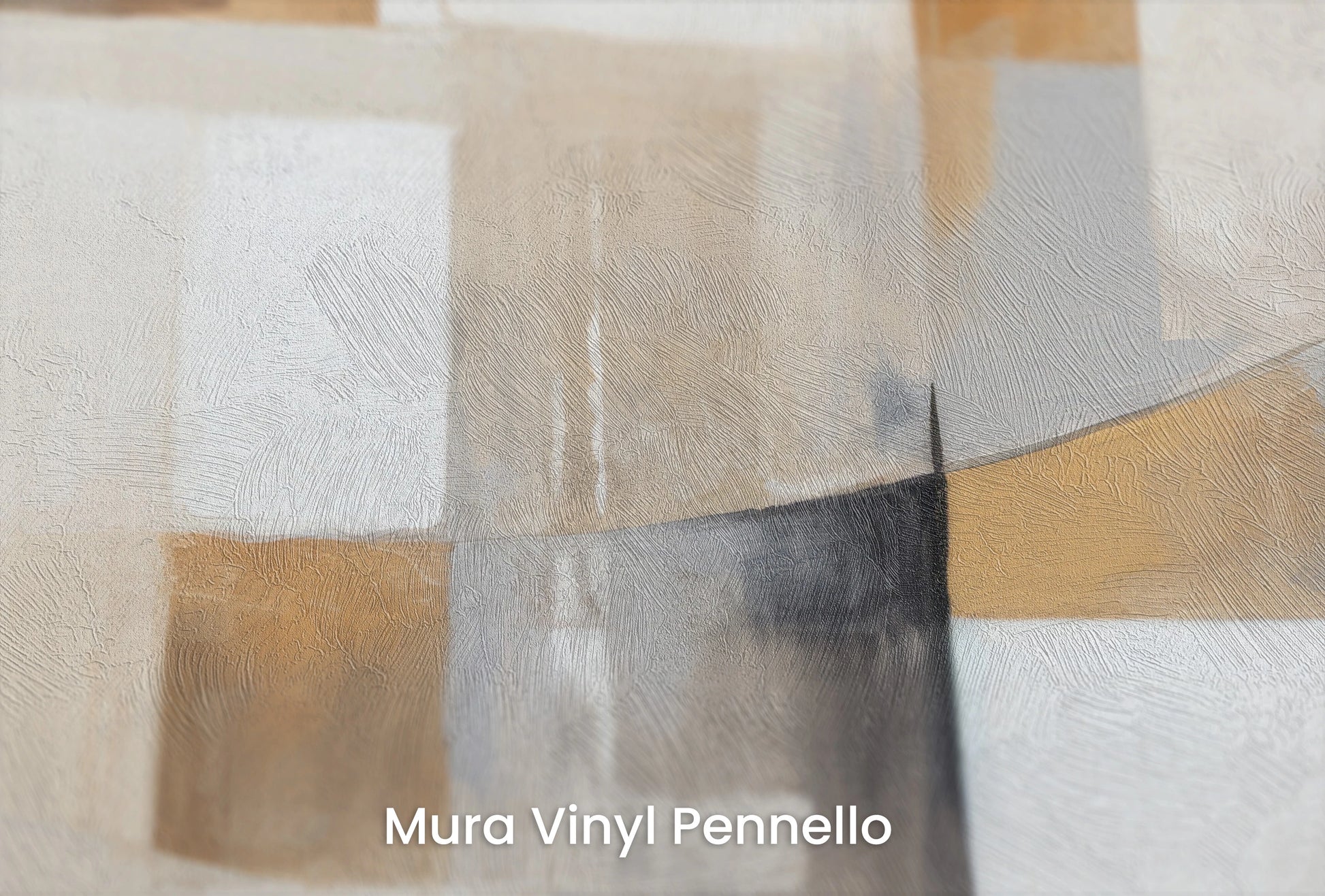 Zbliżenie na artystyczną fototapetę o nazwie Harmony in Motion #2 na podłożu Mura Vinyl Pennello - faktura pociągnięć pędzla malarskiego.