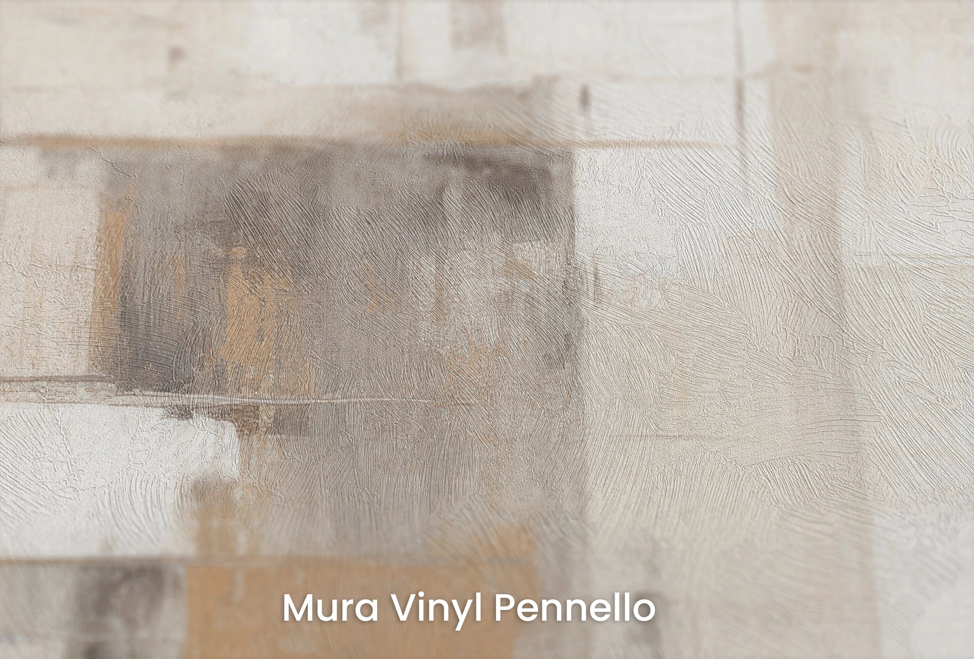 Zbliżenie na artystyczną fototapetę o nazwie Abstract Horizons na podłożu Mura Vinyl Pennello - faktura pociągnięć pędzla malarskiego.