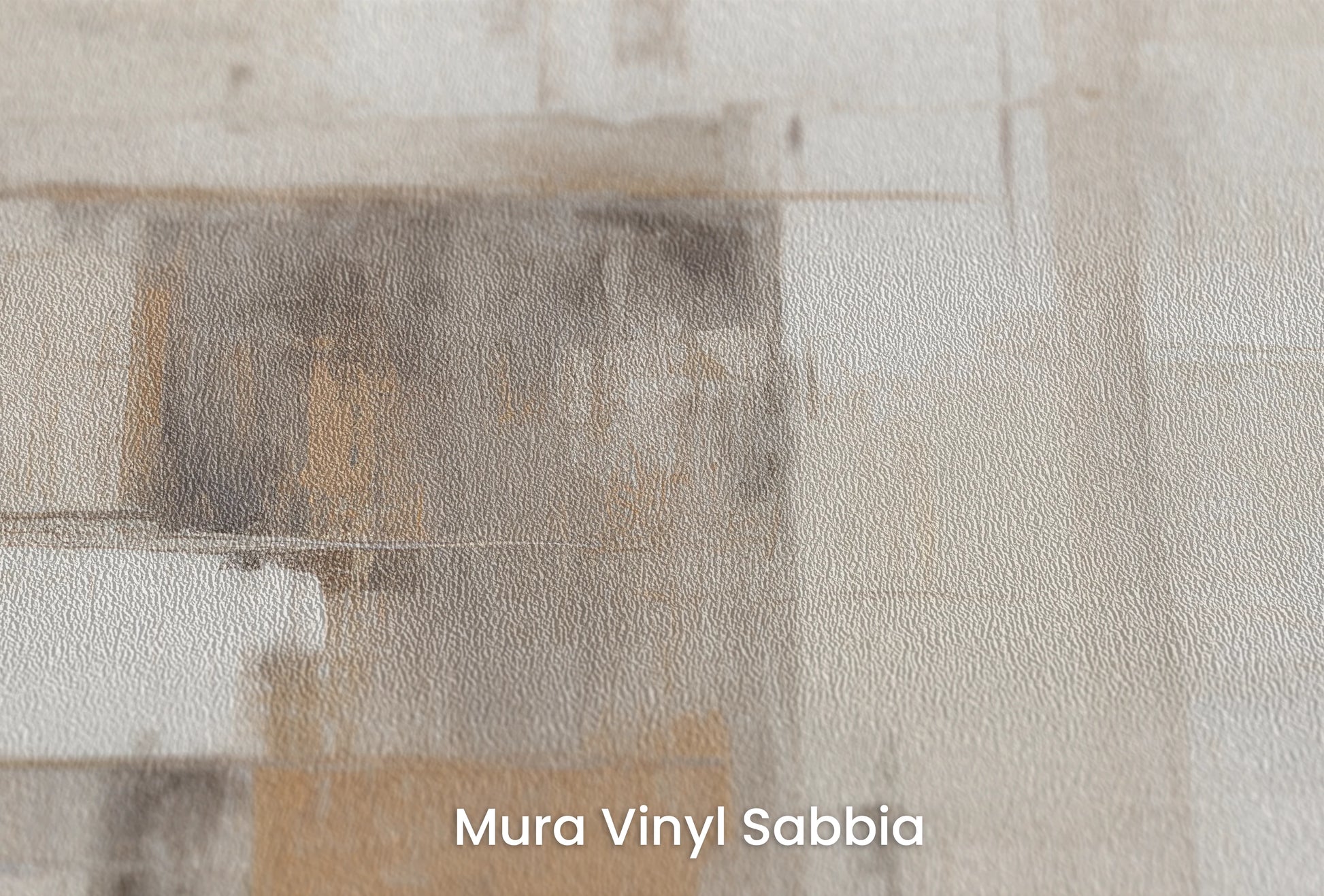 Zbliżenie na artystyczną fototapetę o nazwie Abstract Horizons na podłożu Mura Vinyl Sabbia struktura grubego ziarna piasku.