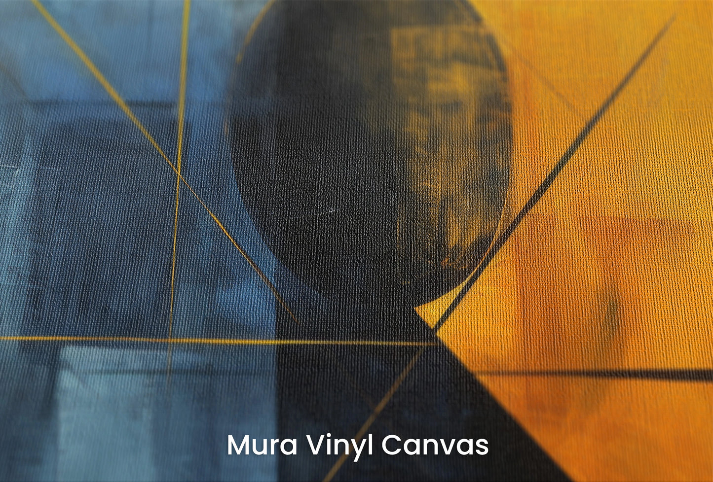 Zbliżenie na artystyczną fototapetę o nazwie Night's Embrace na podłożu Mura Vinyl Canvas - faktura naturalnego płótna.