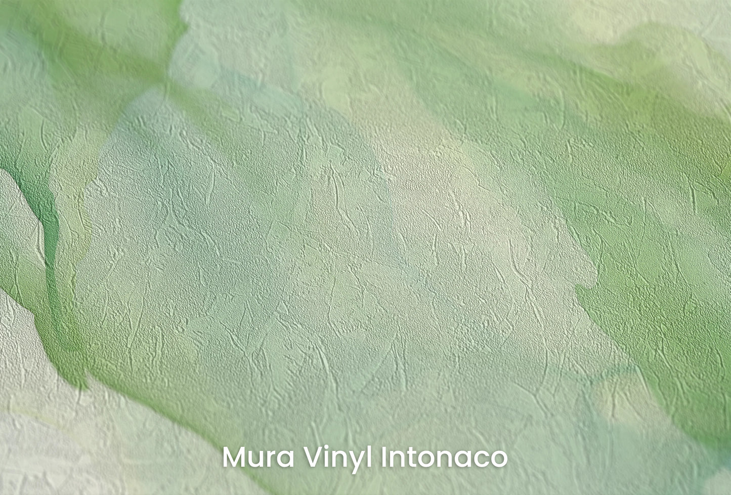 Zbliżenie na artystyczną fototapetę o nazwie Światło Leśne na podłożu Mura Vinyl Intonaco - struktura tartego tynku.