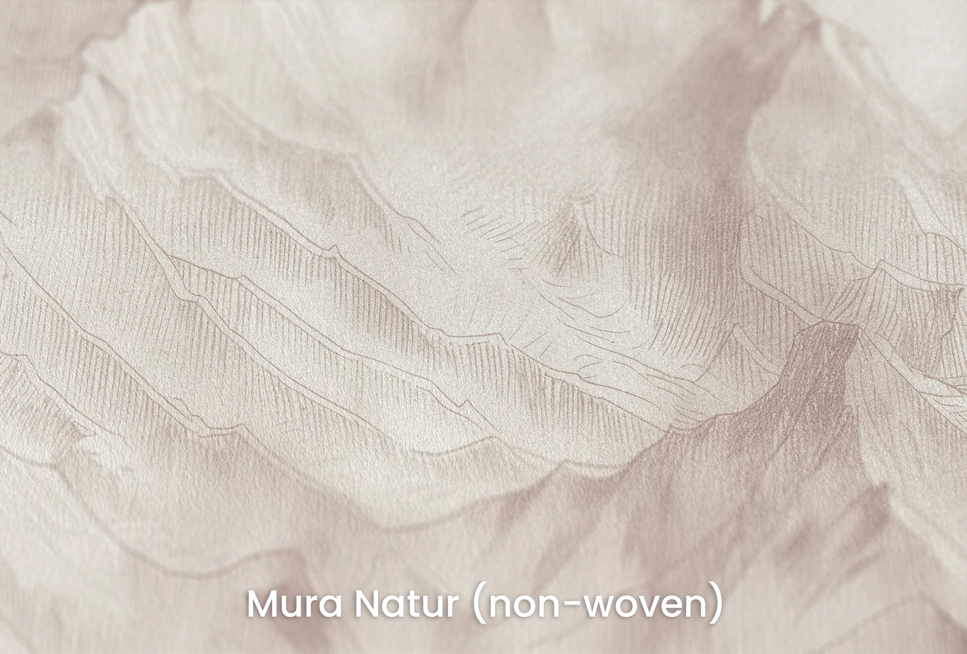 Zbliżenie na artystyczną fototapetę o nazwie Sepia Ridges na podłożu Mura Natur (non-woven) - naturalne i ekologiczne podłoże.