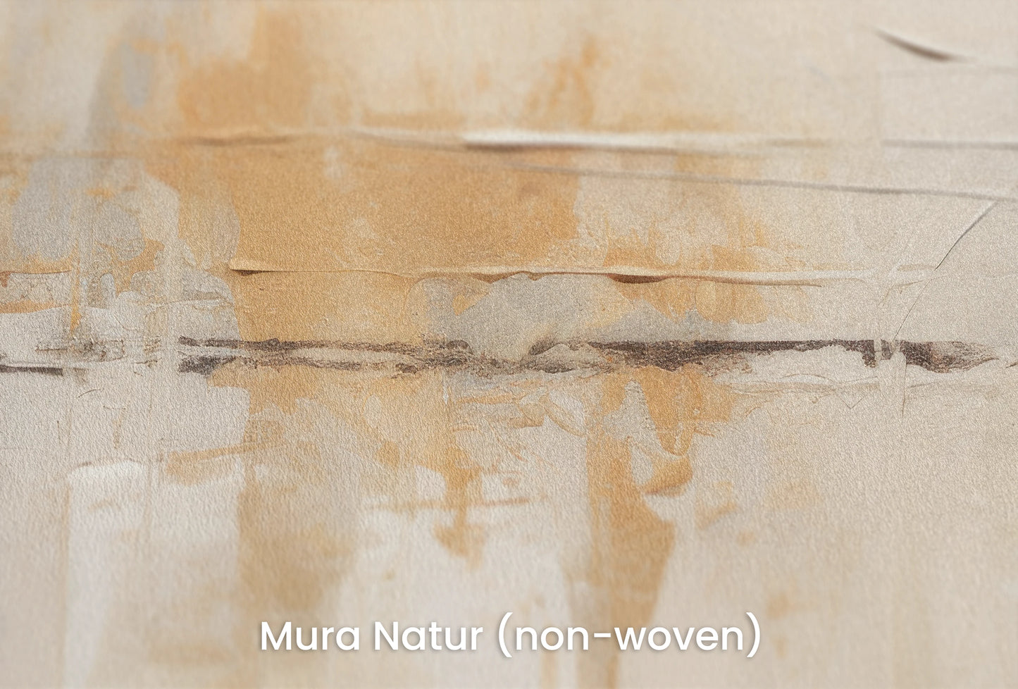 Zbliżenie na artystyczną fototapetę o nazwie Serene Patchwork na podłożu Mura Natur (non-woven) - naturalne i ekologiczne podłoże.