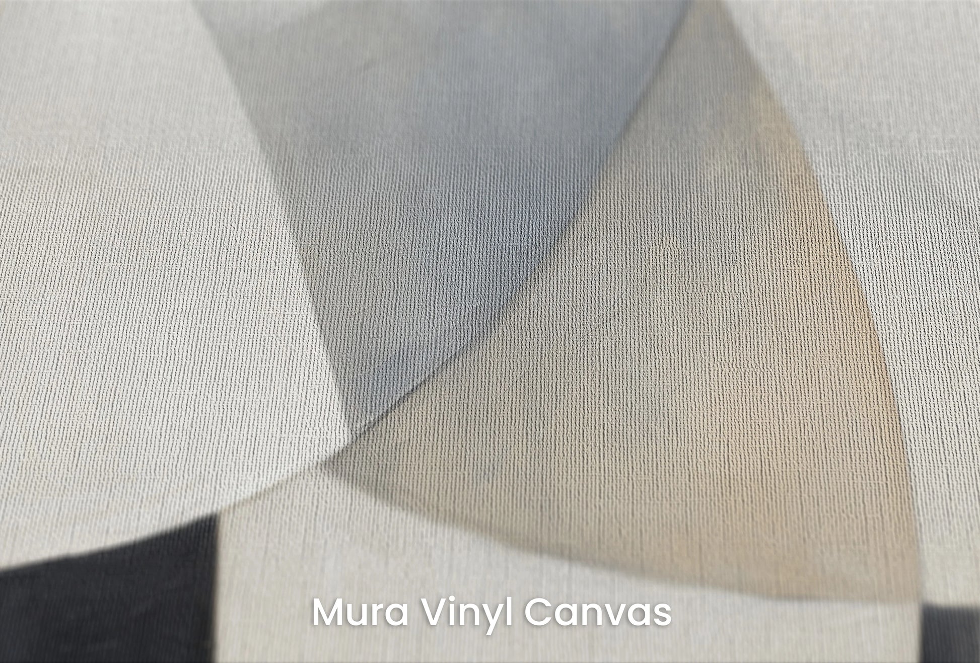Zbliżenie na artystyczną fototapetę o nazwie Serenity Curves na podłożu Mura Vinyl Canvas - faktura naturalnego płótna.