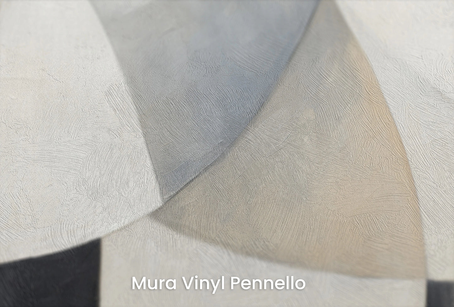 Zbliżenie na artystyczną fototapetę o nazwie Serenity Curves na podłożu Mura Vinyl Pennello - faktura pociągnięć pędzla malarskiego.