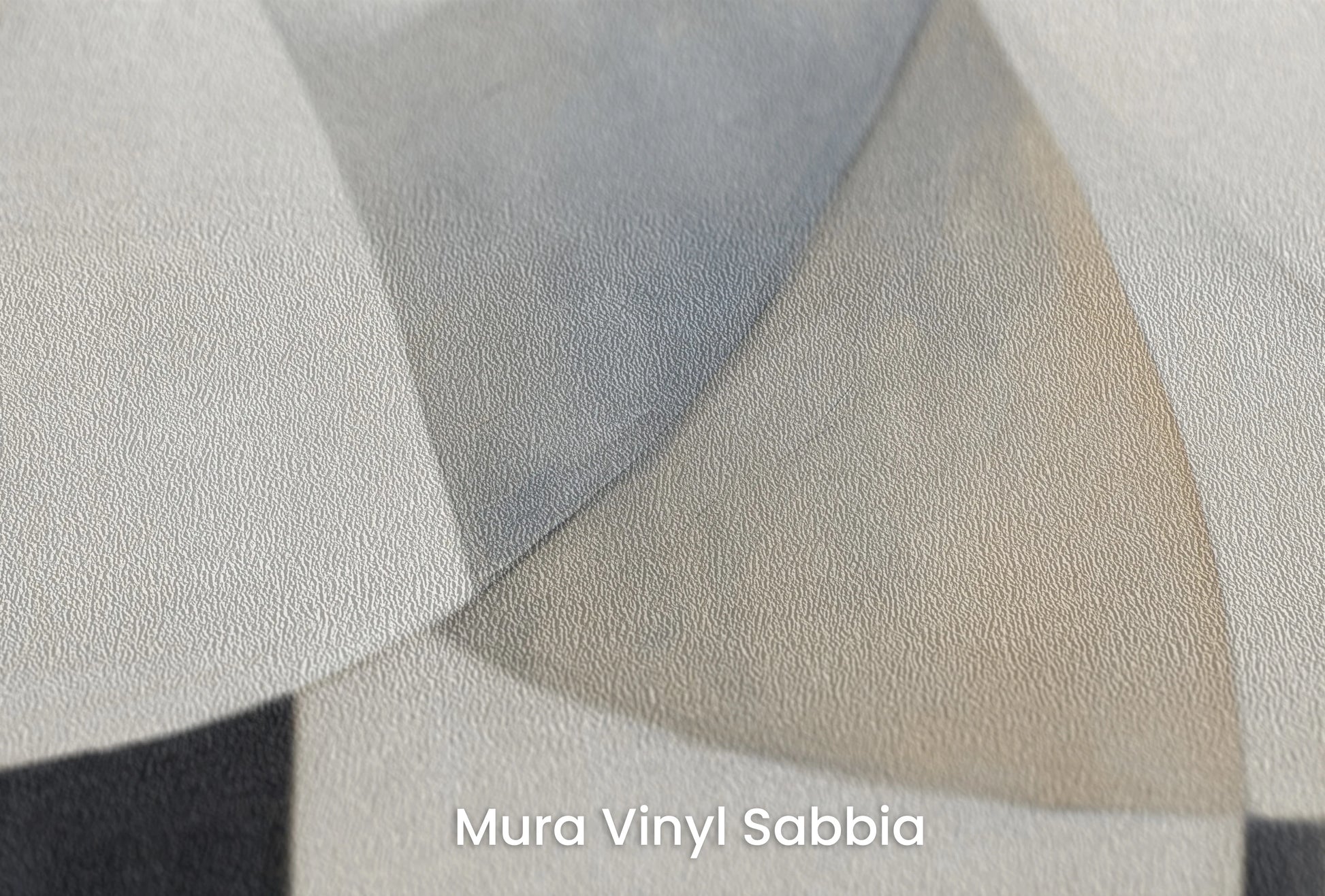 Zbliżenie na artystyczną fototapetę o nazwie Serenity Curves na podłożu Mura Vinyl Sabbia struktura grubego ziarna piasku.