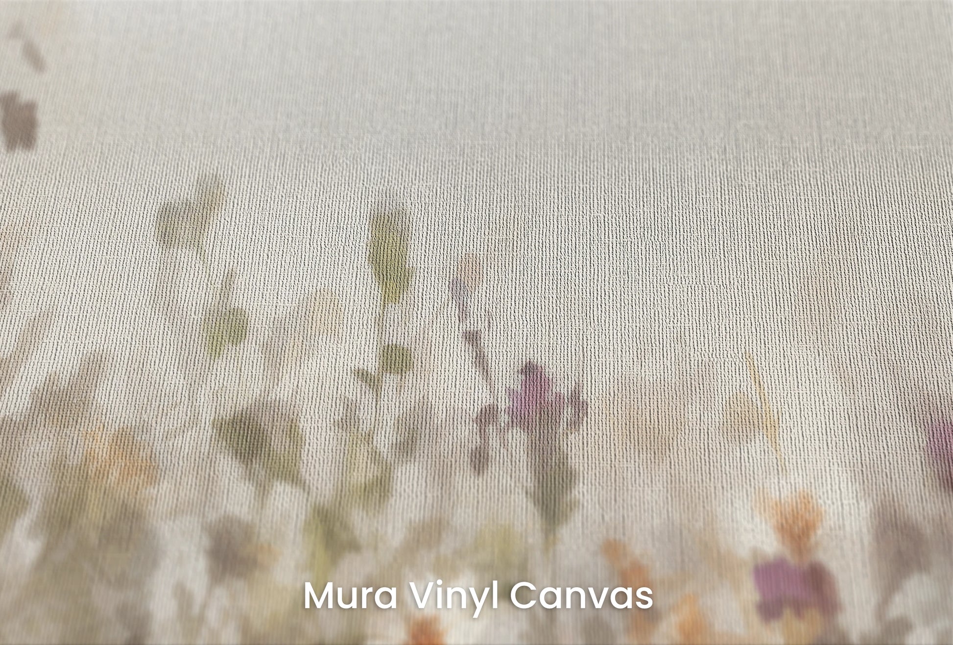 Zbliżenie na artystyczną fototapetę o nazwie HarmonyBouquet na podłożu Mura Vinyl Canvas - faktura naturalnego płótna.
