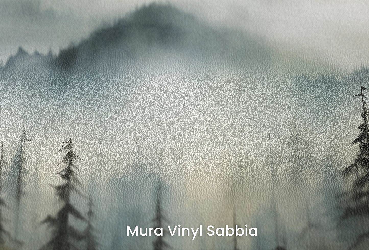 Zbliżenie na artystyczną fototapetę o nazwie Shadowed Valley na podłożu Mura Vinyl Sabbia struktura grubego ziarna piasku.
